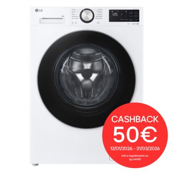Immagine frontale della lavatrice LG F2NX50S8TCL Slim 8kg Next AI DD™ Serie X5 Classe A-30%